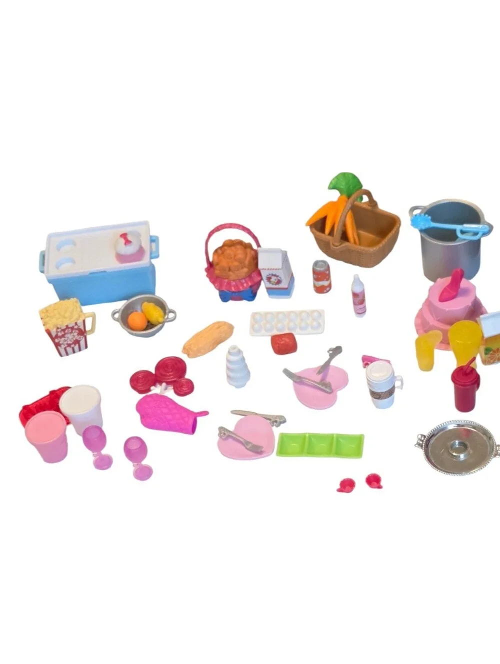 Miniature Dollhouse Kitchen Food Accessories Mixed Lot Cups Plates Picnic Toy Fo